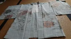 淡い青色 花柄刺繍 羽織