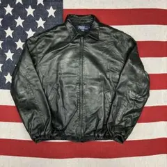 【超希少】90s ポルトガル製 ラルフローレン ブラック ノーポニー 短丈 本革