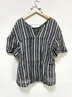 BABYLONE コットン シルク キーネック ブラウス 38のサムネイル