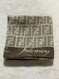 FENDI ハンカチ ズッカ柄 ブラウン
