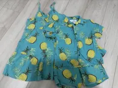 ブリーズパイナップル柄 ワンピースとシャツセットアップ