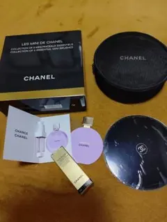 CHANEL　メッシュ丸型ポーチミラー付き◉サンプル2品付き