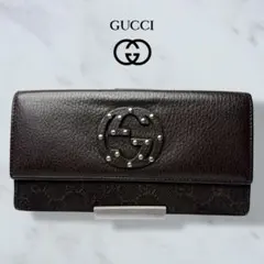 55 美品 GUCCI スタッズ 長財布 二つ折り財布 GGキャンバス jd9 55 美品 GUCCI スタッズ 長財布 二つ折り財布 GGキャンバス jd9 - メルカリ