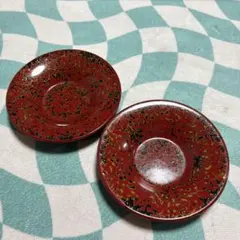 津軽塗 茶托 2枚セット