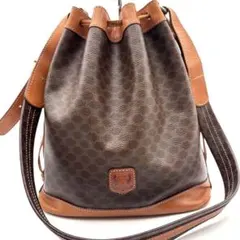 CELINE セリーヌ 巾着型 ショルダーバッグ トリオンフ マカダム PVC