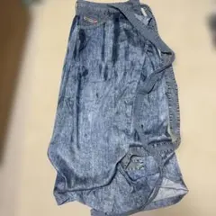 Diesel デニムブルー タイトロングスカートラップスカート