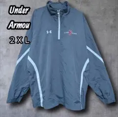 アンダーアーマー ハーフジップ ナイロンプルオーバー 2XL 刺繍
