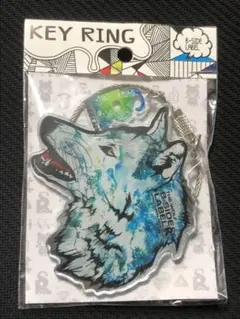 オオカミ　ウルフ　オオカミ&B-SIDE LABEL キーリング 狼頭