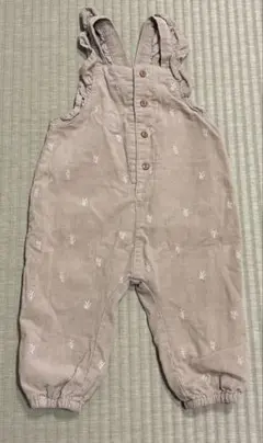 ZARA 80cm 刺繍入りコーデュロイオーバーオール