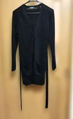 S Max Mara 麻100%　ブラックカーディガン L