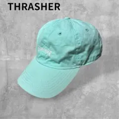 THRASHER ローキャップ ペールミント 刺繍ロゴ コットン アジャスター付のサムネイル
