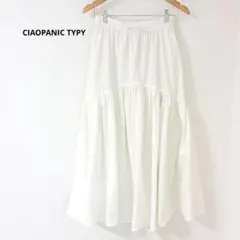 チャオパニックティピー ドロストギャザーボリュームスカート 白 ONE SIZE