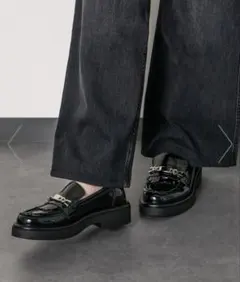 2025秋冬新作【Round About】チェーンビットタッセルローファー