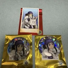 ゴールデンカムイ　サツドラ　コラボ缶バッジ　ポラショット　アシリパ