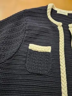 DES PRÉS ノーカラージャケット ネイビー