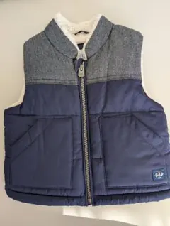 GAP ジップアップベスト 90 ネイビー　中綿