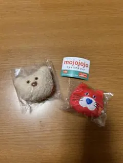 mojojojo フェイスマスコット　クマ ネコ　2種