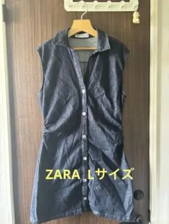 ZARA デニム ノースリーブワンピース