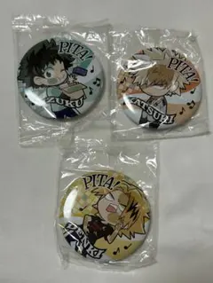 ヒロアカ 缶バッジ ぴたでふぉめ 緑谷出久 爆豪勝己 上鳴電気