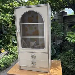 昭和レトロ 家具 レトロポップ アーチ窓 食器棚 飾り棚 キャビネット