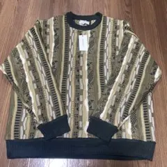 MONO-MART 幾何学模様 ニットセーター L クージー 古着