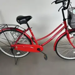 昭和レトロ 当時物 自転車 26インチ レッド リアパンク 有料で交換し