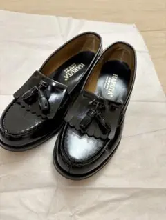 【HARUTA】ブラックローファー タッセル付き 日本製