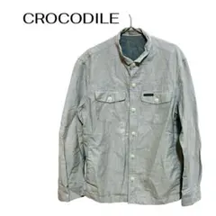 B92クロコダイル 長袖ストライプシャツ　ビジネスカジュアルフォーマル　メンズ