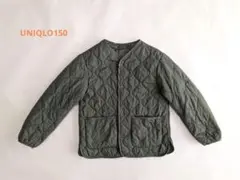 キッズ用オリーブグリーンキルティングジャケット　ユニクロ　150