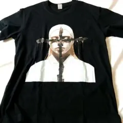 상태좋음 y2k メンズ Tシャツ 黒 クロス柄グラフィックプリント Mサイズ