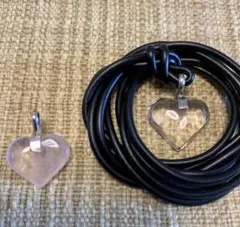 水晶とローズクオーツのペンダントヘッド   天然石