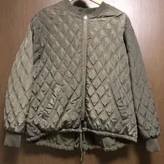 earth music&ecology リバーシブル 中綿ブルゾン カーキ F