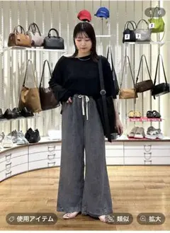 ローリーズファーム　イージーバギーデニム