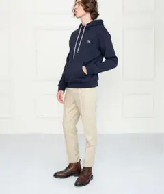 ERALDO メンズ　フーディー　キツネ　ワンポイントパーカー　紺　Sサイズ