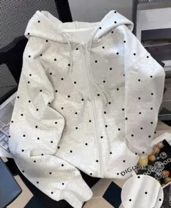 SHEIN ドット柄 パーカー