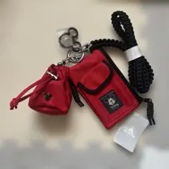 ミッキー ミニショルダーバッグ カラビナ付き ブラック パラコード