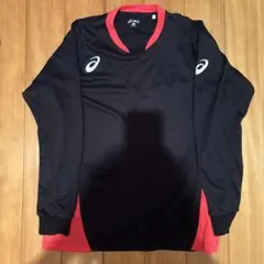 asics バレーボール ウォームアップウェア M 黒/赤