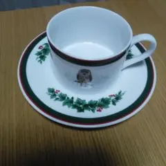 ピアチエンツア　ネーチャ フクロウ柄のコーヒ カップ