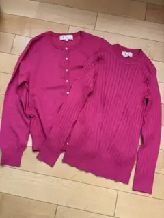 試着のみ✨ロペピクニック・シックなピンク ツインニットサイズ38