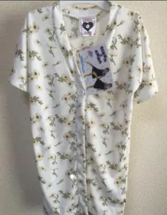 新品 花柄 ロングカーディガン 120 ホワイト