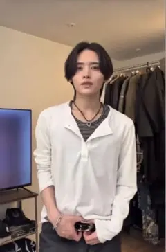サンウォン着用 ヘンリーネック tシャツ - メルカリ