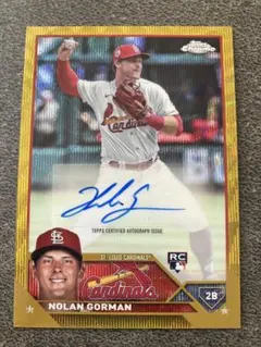 topps chrome nolan gorman auto rc /50