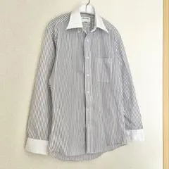 ORIHICA オリヒカ　シャツ　長袖シャツ　ワイシャツ　ストライプ　M 長袖のサムネイル