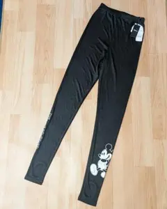 Disney ミッキーマウス プリント ブラック レギンス Mサイズ