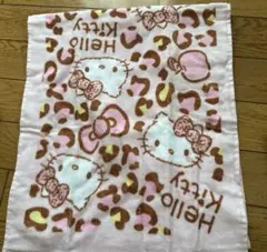 ハローキティ フェイスタオル ヒョウ柄