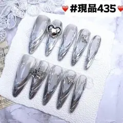 435現品推しネイルチップ付け爪量産型姫ギャルクロムハーツチークy2k痛ネイル