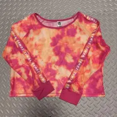 ZUMBA メッシュ クロップドロングスリーブトップス