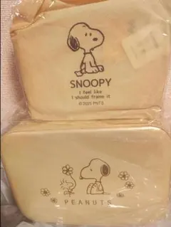 SNOOPY スヌーピー 巾着入バッグとポーチ 2点セット