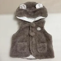 べべ　bebe ベビーベスト クマさんフード付き 60-90サイズ