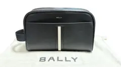 超美品♡BALLY バリー♡黒 レザー クラッチバッグ リストストラップ付